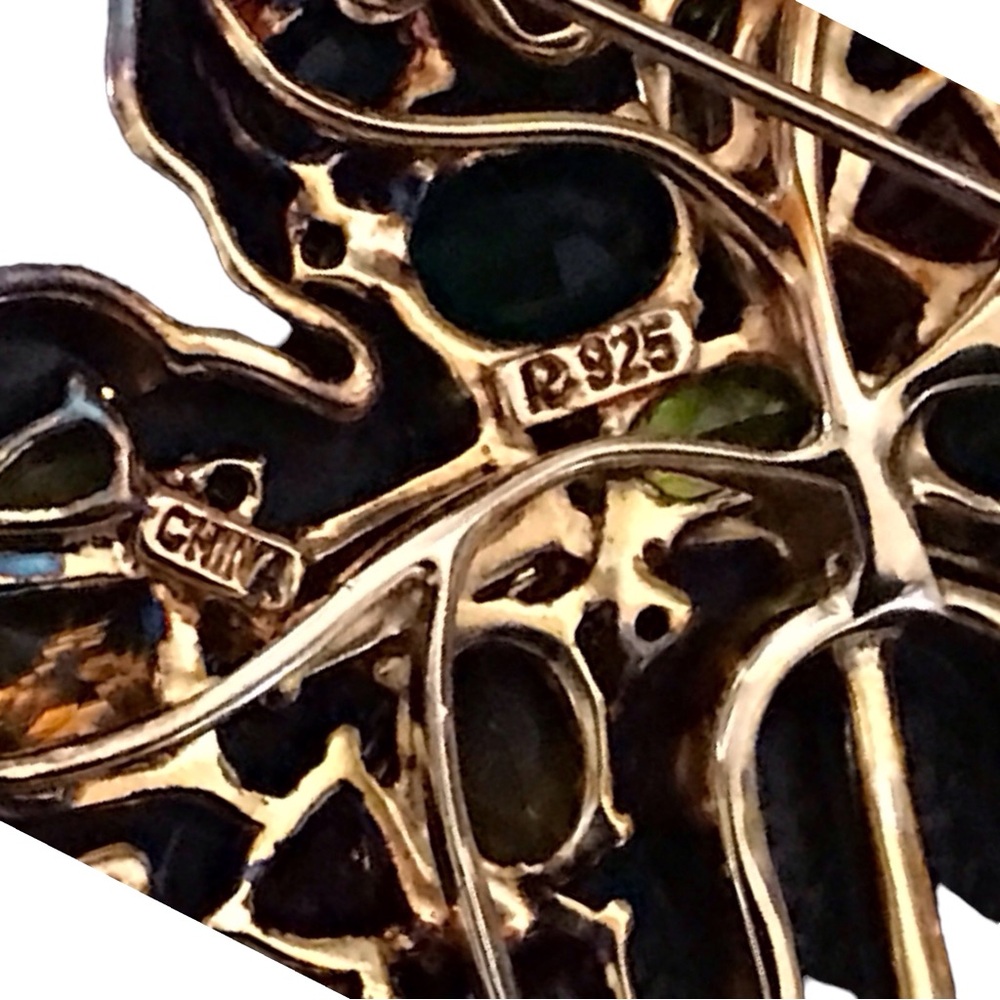 Vintage R 925 Fall Leaf Brooch - Picture 5 of 7
